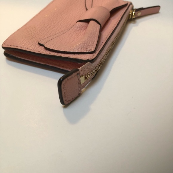 Kate Spade ♠️ Pink Key Chain Zip Pouch with Bow GUC - Picture 7 of 8